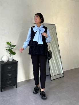 「アイテム（ベスト）」を使った、saaya  ☺︎さん（レディース・166cm・30代）の冬コーディネート