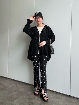 「公園コーデ」｜「アイテム（ジャケット/アウター）」を使った、saaya  ☺︎さん（レディース・166cm）の春コーディネート