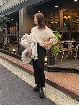 「prose verse（プロズヴェール）のアイテム（スウェット）」を使った、saaya  ☺︎さん（レディース・166cm）の秋コーディネート