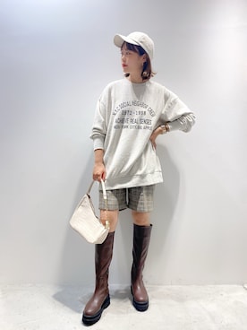 「eL（エル）のアイテム（帽子）」を使った、saaya  ☺︎さん（レディース・166cm）の秋コーディネート