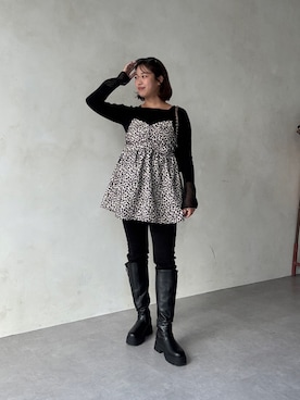 「アイテム（キャミソール）」を使った、saaya  ☺︎さん（レディース・166cm）の秋コーディネート