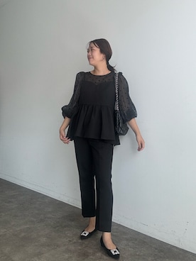 ブラウス シャツ シアードットハートネックビスチェドッキングペプラムブラウス レディース シアードットハートネックビスチェドッキングペプラムブラウス
