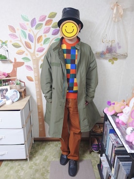 「RAGEBLUE（レイジブルー）のアイテム（スニーカー）」を使った、とんこつさん（メンズ・166cm）の冬コーディネート