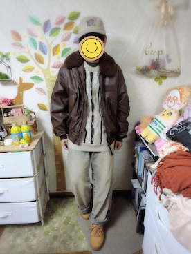 「New Balance」｜「アイテム（ブルゾン）」を使った、とんこつさん（メンズ・166cm）の秋コーディネート