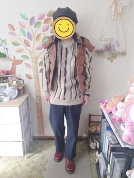 とんこつさん（メンズ・166cm）の冬コーディネート