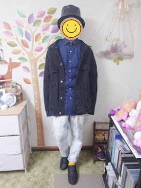 「RAGEBLUE（レイジブルー）のアイテム（スニーカー）」を使った、とんこつさん（メンズ・166cm）の春コーディネート