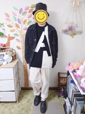 「RAGEBLUE（レイジブルー）のアイテム（スニーカー）」を使った、とんこつさん（メンズ・166cm）の冬コーディネート