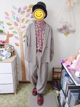 「FREAK'S STORE（フリークスストア）のアイテム（テーラードジャケット）」を使った、とんこつさん（メンズ・166cm）の春コーディネート