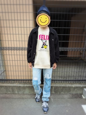 「Rocky Monroe（ロッキーモンロー）のアイテム」を使った、とんこつさん（メンズ・166cm）の春コーディネート