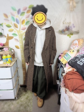 「アイテム（トレンチコート）」を使った、とんこつさん（メンズ・166cm）の冬コーディネート