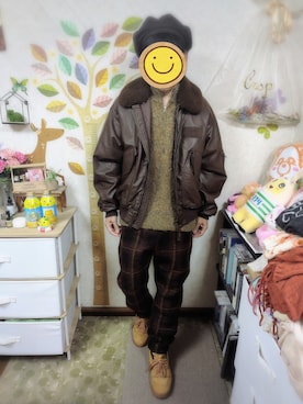 「New Balance」｜「アイテム（ブルゾン）」を使った、とんこつさん（メンズ・166cm）の冬コーディネート