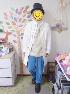 「RAGEBLUE（レイジブルー）のアイテム（スニーカー）」を使った、とんこつさん（メンズ・166cm）の冬コーディネート