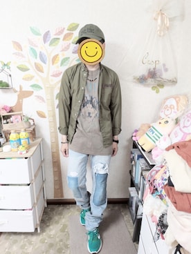 「Confirm（コンファーム）のアイテム」を使った、とんこつさん（メンズ・166cm）の秋コーディネート