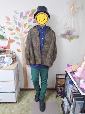 「RAGEBLUE（レイジブルー）のアイテム（スニーカー）」を使った、とんこつさん（メンズ・166cm）の春コーディネート