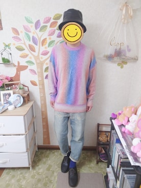 「RAGEBLUE（レイジブルー）のアイテム（スニーカー）」を使った、とんこつさん（メンズ・166cm）の春コーディネート