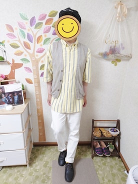 「RAGEBLUE（レイジブルー）のアイテム（スニーカー）」を使った、とんこつさん（メンズ・166cm）の夏コーディネート
