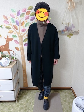 「ニットベスト」｜「アイテム（その他アウター）」を使った、とんこつさん（メンズ・166cm）の秋コーディネート