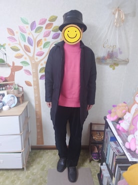 「RAGEBLUE（レイジブルー）のアイテム（スニーカー）」を使った、とんこつさん（メンズ・166cm）の冬コーディネート