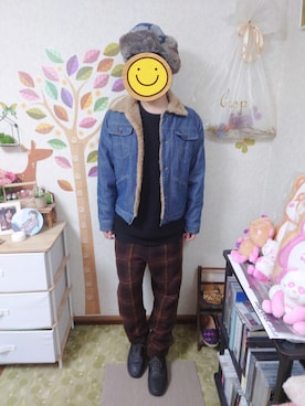 「RAGEBLUE（レイジブルー）のアイテム（スニーカー）」を使った、とんこつさん（メンズ・166cm）の冬コーディネート