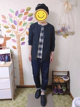「RAGEBLUE（レイジブルー）のアイテム（スニーカー）」を使った、とんこつさん（メンズ・166cm）の春コーディネート