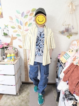 「アイテム（ブレスレット）」を使った、とんこつさん（メンズ・166cm）の秋コーディネート