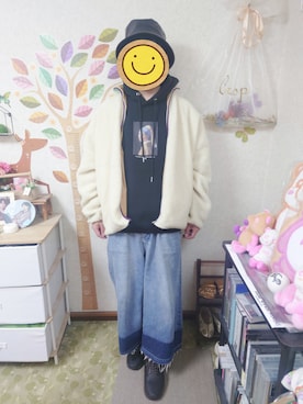 「RAGEBLUE（レイジブルー）のアイテム（スニーカー）」を使った、とんこつさん（メンズ・166cm）の冬コーディネート
