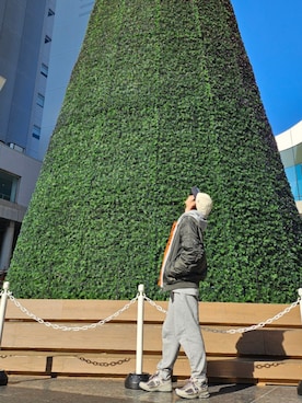 「アイテム（MA-1）」を使った、よこちんさん（メンズ・165cm）の冬コーディネート