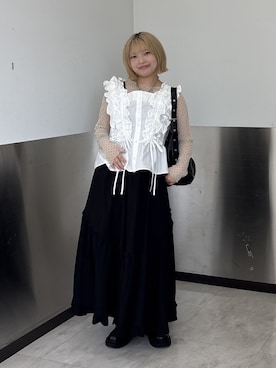 「w closet（ダブルクローゼット）のアイテム」を使った、ミカさん（レディース・150cm）の春コーディネート