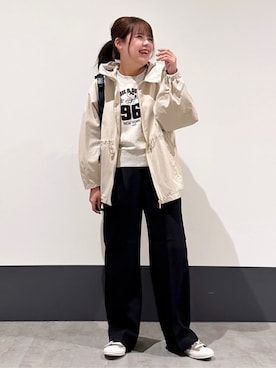 「PEANUTS（ピーナッツ）のアイテム」を使った、macchaさん（レディース・156cm）の冬コーディネート
