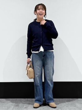 「THE SHOP TK （ザ ショップ ティーケー ）のスウェードローファー（その他シューズ、ベージュ系）」を使った、macchaさん（レディース・156cm）の春コーディネート