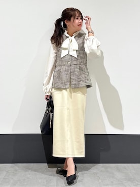 「THE SHOP TK （ザ ショップ ティーケー ）のアイテム（ベスト）」を使った、macchaさん（レディース・156cm）の冬コーディネート