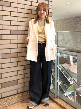 「SHIPS（シップス）のアイテム（ジャケット/アウター）」を使った、河合さん（レディース・153cm）の秋コーディネート