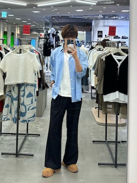 「SENSE OF PLACE by URBAN RESEARCH（センスオブプレイスバイアーバンリサーチ）の『速乾』ドライタッチ2タックワイドパンツ（その他パンツ、ブラック系）」を使った、あきひさ/akihisa    さん（メンズ・180cm）の秋コーディネート