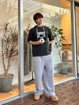 「Disney（ディズニー）のアイテム」を使った、TATさん（メンズ・180cm）の夏コーディネート