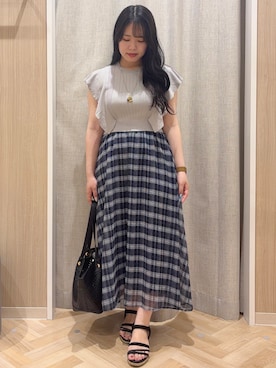 「grove（グローブ）のアイテム」を使った、minamiさん（レディース・154cm）の夏コーディネート
