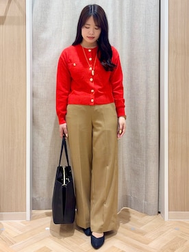 「grove（グローブ）のアイテム（パンツ）」を使った、minamiさん（レディース・154cm）の春コーディネート