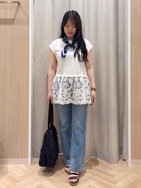 「grove（グローブ）のアイテム」を使った、minamiさん（レディース・154cm）の夏コーディネート