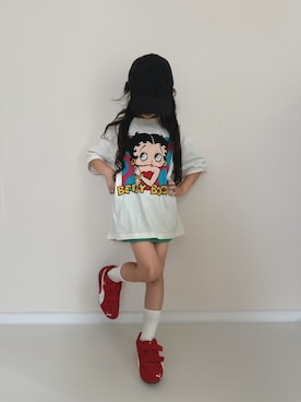 「VARZAR（バザール）のアイテム」を使った、RICOWORLDさん（キッズ・120cm）の春コーディネート