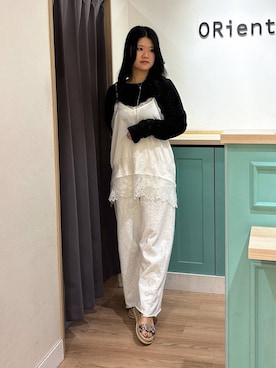 「WA ORiental TRaffic（ダブルエーオリエンタルトラフィック）のアイテム」を使った、arisaさん（レディース・158cm）の春コーディネート