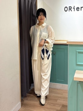 「ORiental TRaffic（オリエンタルトラフィック）のアイテム（ローファー）」を使った、arisaさん（レディース・158cm）の秋コーディネート