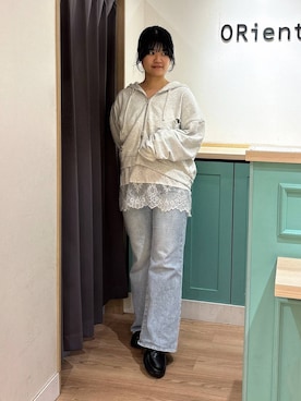 「ORiental TRaffic（オリエンタルトラフィック）のアイテム（ローファー）」を使った、arisaさん（レディース・158cm）の秋コーディネート