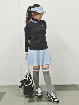 「ADABAT STREAM（アダバットストリーム）のアイテム」を使った、夜久祐子さん（レディース・152cm）の秋コーディネート