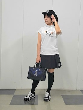 「ADABAT STREAM（アダバットストリーム）のアイテム」を使った、夜久祐子さん（レディース・152cm）の夏コーディネート