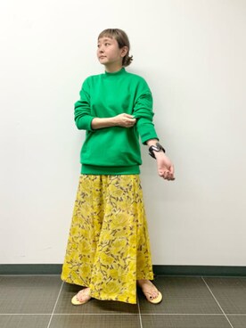 「SHENERY」｜「アイテム（スウェット）」を使った、MURATA_157cmさん（レディース・157cm）の夏コーディネート