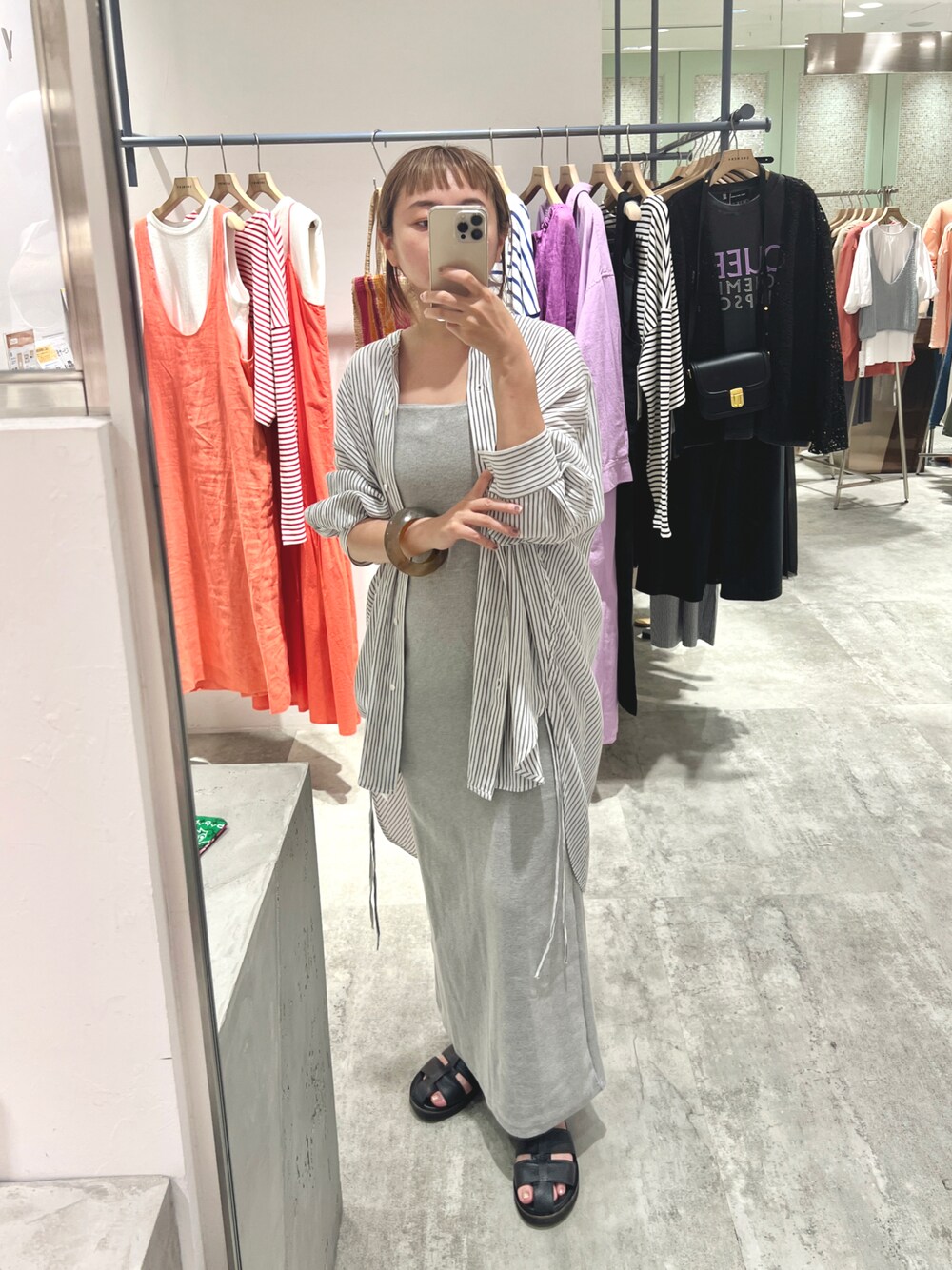 バンドカラーシャツ(S 中濃色): トップス｜Right-on公式