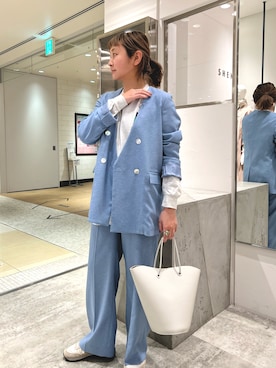 「カラージャケット」｜MURATA_157cmさん（レディース・157cm）の冬コーディネート