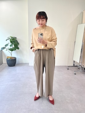 「ストライプパンツ」｜MURATA_157cmさん（レディース・157cm）の秋コーディネート