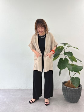「SHENERY（シーナリー）のアイテム（ジャケット/アウター）」を使った、MURATA_157cmさん（レディース・157cm）の夏コーディネート