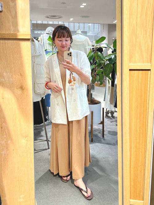 フレアノースリーブワンピース