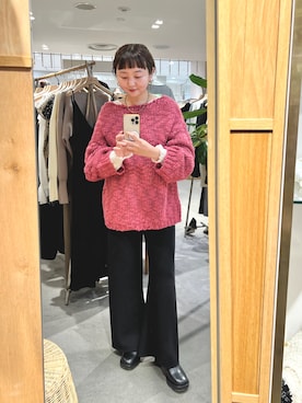 「ピンクニット」｜MURATA_157cmさん（レディース・157cm）の秋コーディネート